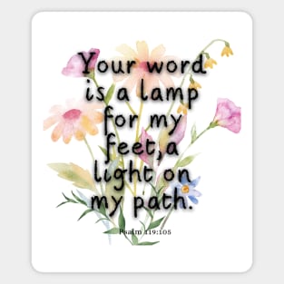 Psalm 119:105 Famous Bible Verse. Magnet